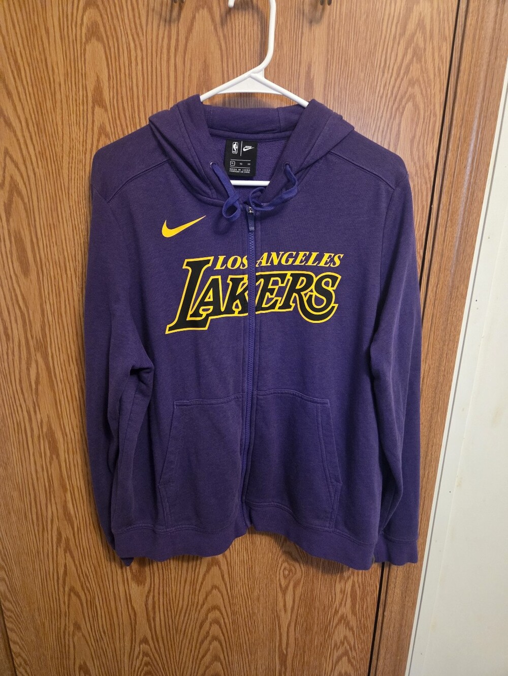 Nike Los Angeles Lakers Zip-up Hooded Sweatshirt Sz XL Women's NWOT NBA